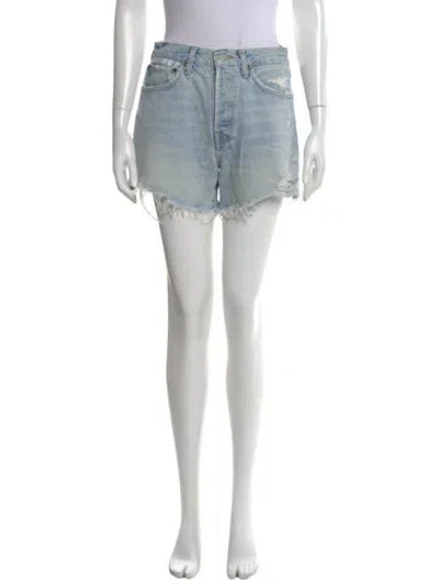 Pre-owned Agolde Mini Shorts In Blue