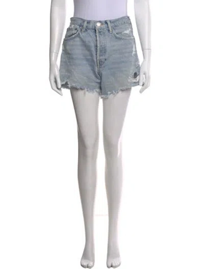 Pre-owned Agolde Mini Shorts In Blue