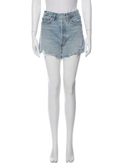 Pre-owned Agolde Mini Shorts In Blue