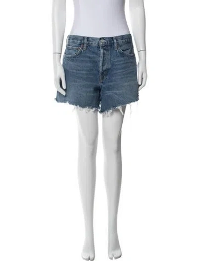Pre-owned Agolde Mini Shorts In Blue
