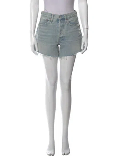Pre-owned Agolde Mini Shorts In Blue