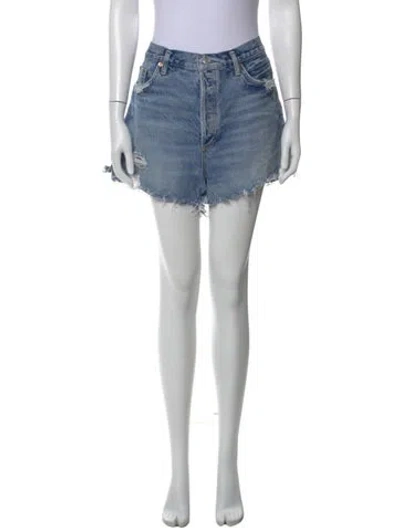 Pre-owned Agolde Mini Shorts In Blue