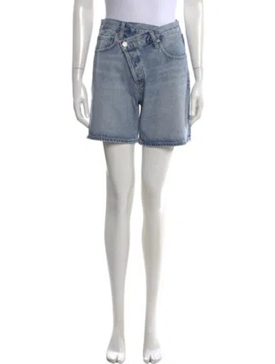 Pre-owned Agolde Mini Shorts In Blue