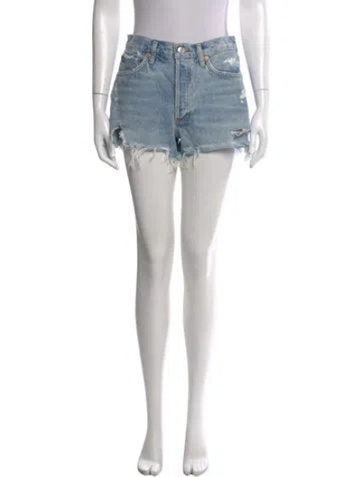 Pre-owned Agolde Mini Shorts In Blue