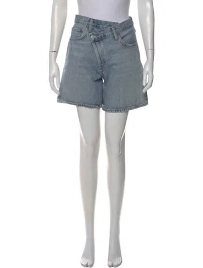 Pre-owned Agolde Mini Shorts In Blue