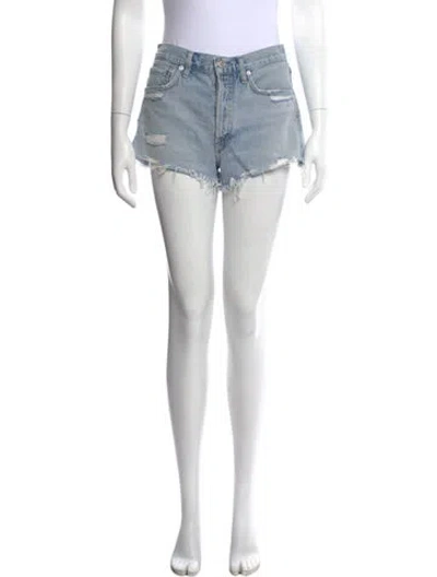 Pre-owned Agolde Mini Shorts In Blue