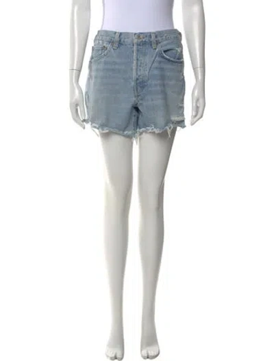 Pre-owned Agolde Mini Shorts In Blue