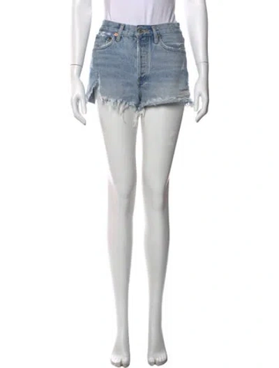 Pre-owned Agolde Mini Shorts In Blue