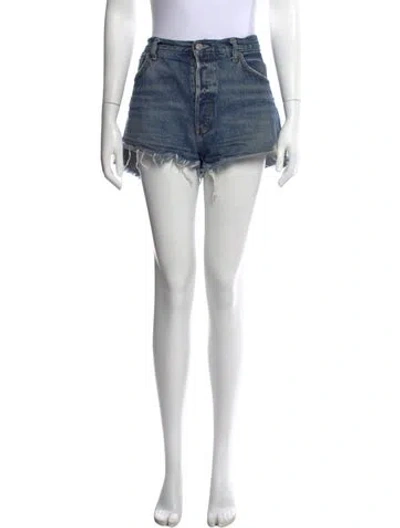 Pre-owned Agolde Mini Shorts In Blue