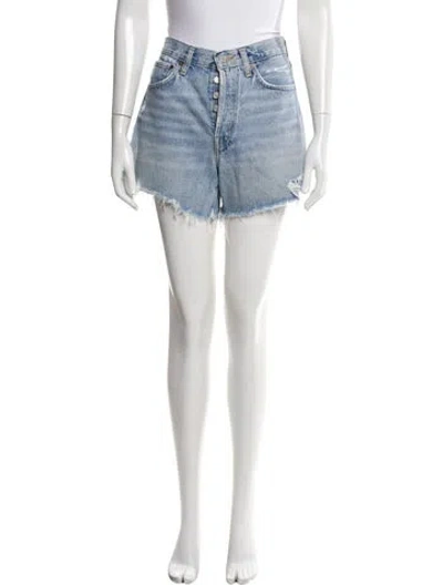Pre-owned Agolde Mini Shorts In Blue