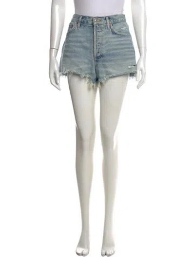 Pre-owned Agolde Mini Shorts In Blue