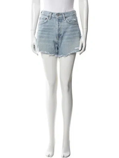 Pre-owned Agolde Mini Shorts In Blue