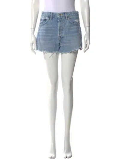 Pre-owned Agolde Mini Shorts In Blue