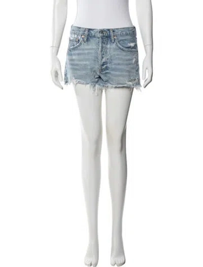 Pre-owned Agolde Mini Shorts In Blue