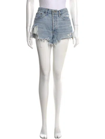 Pre-owned Agolde Mini Shorts In Blue