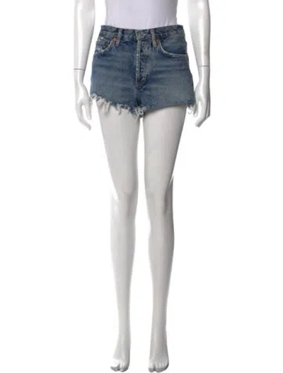 Pre-owned Agolde Mini Shorts In Blue