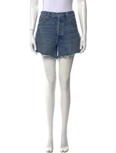Pre-owned Agolde Mini Shorts In Blue