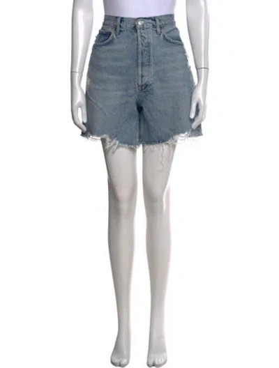 Pre-owned Agolde Mini Shorts In Blue