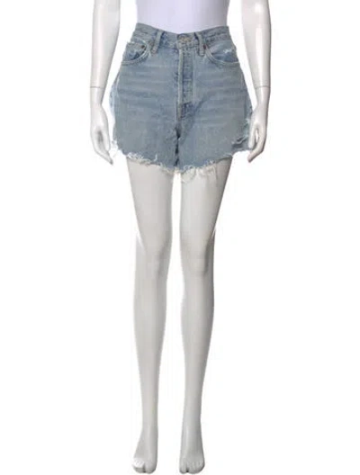 Pre-owned Agolde Mini Shorts In Blue