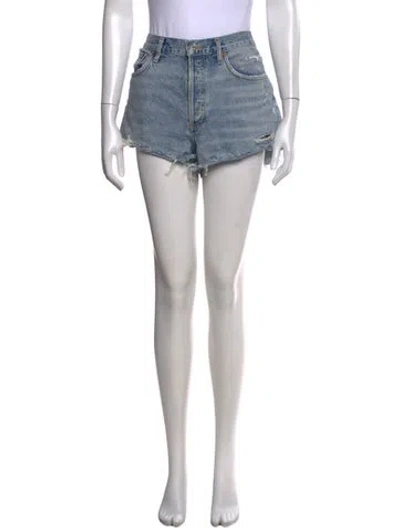 Pre-owned Agolde Mini Shorts In Blue