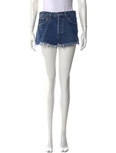 Pre-owned Agolde Mini Shorts In Blue