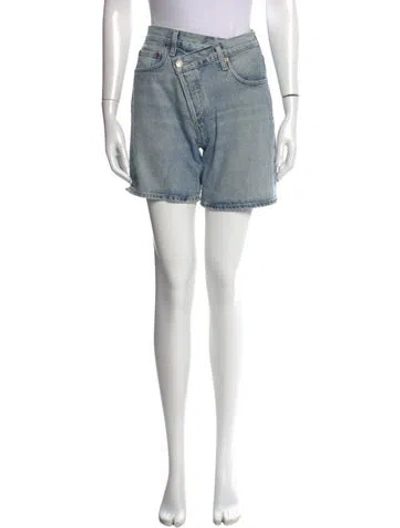 Pre-owned Agolde Mini Shorts In Blue