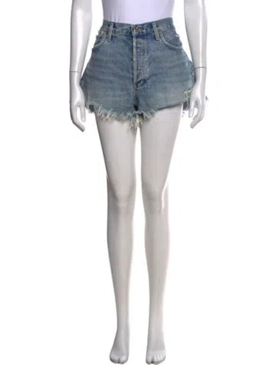 Pre-owned Agolde Mini Shorts In Blue