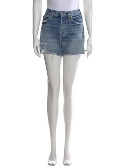 Pre-owned Agolde Mini Shorts In Blue