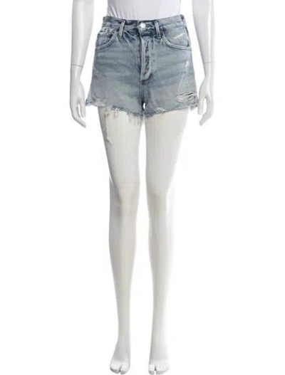 Pre-owned Agolde Mini Shorts In Blue