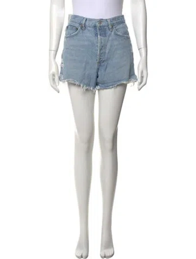 Pre-owned Agolde Mini Shorts In Blue