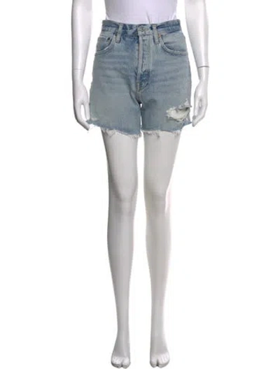 Pre-owned Agolde Mini Shorts In Blue
