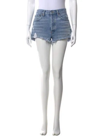 Pre-owned Agolde Mini Shorts In Blue