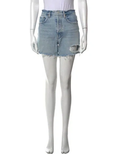 Pre-owned Agolde Mini Shorts In Blue