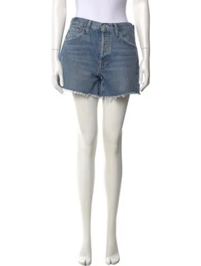Pre-owned Agolde Mini Shorts In Blue