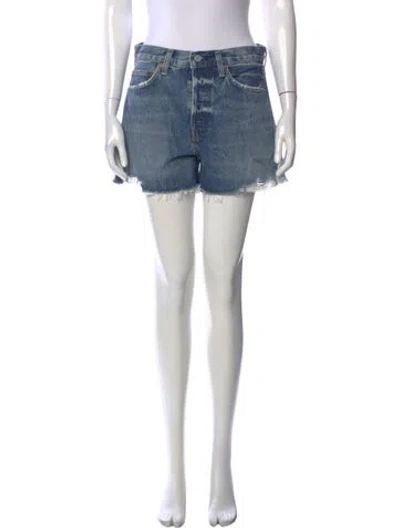 Pre-owned Agolde Mini Shorts In Blue