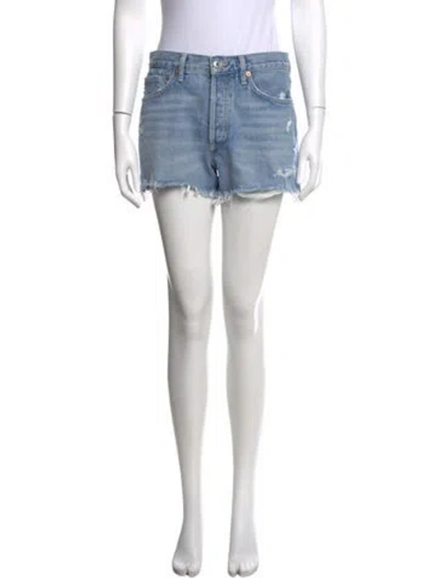 Pre-owned Agolde Mini Shorts In Blue