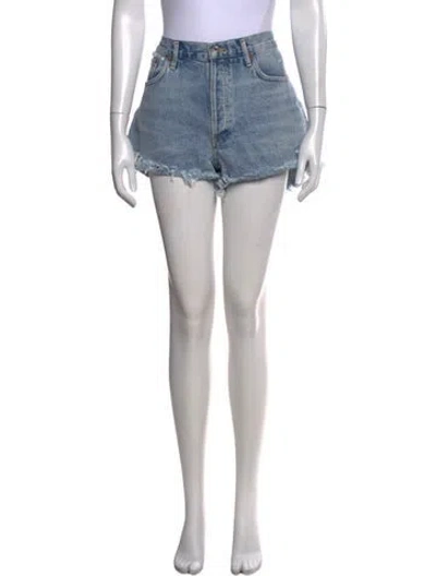 Pre-owned Agolde Mini Shorts In Blue