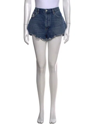 Pre-owned Agolde Mini Shorts In Blue