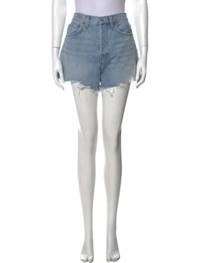 Pre-owned Agolde Mini Shorts In Blue
