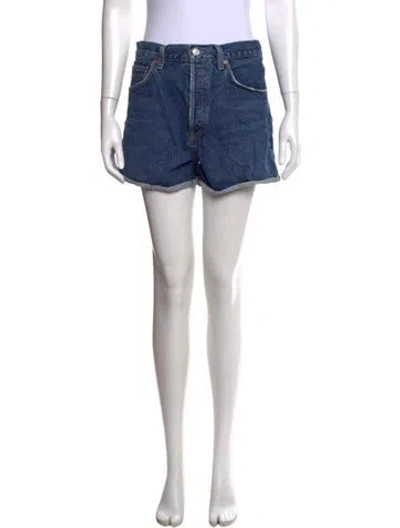 Pre-owned Agolde Mini Shorts In Blue