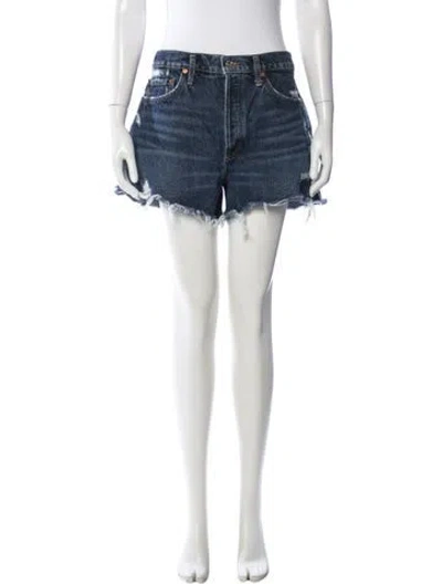 Pre-owned Agolde Mini Shorts In Blue