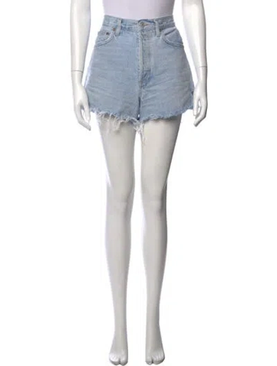 Pre-owned Agolde Mini Shorts In Blue
