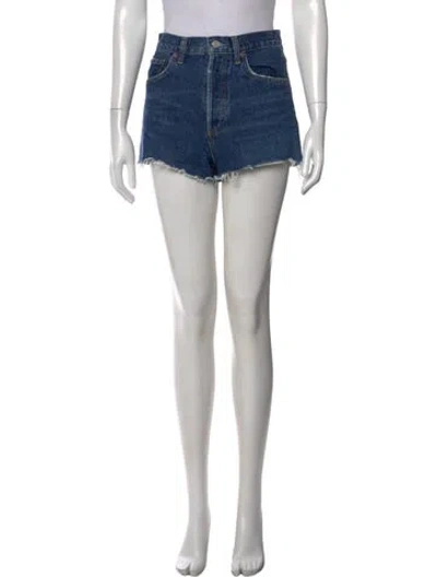 Pre-owned Agolde Mini Shorts In Blue