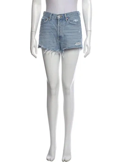 Pre-owned Agolde Mini Shorts In Blue