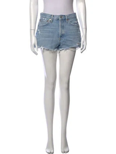 Pre-owned Agolde Mini Shorts In Blue