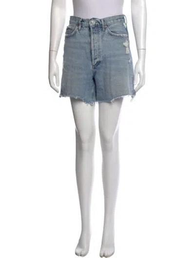 Pre-owned Agolde Mini Shorts In Blue