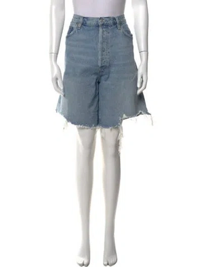 Pre-owned Agolde Mini Shorts In Blue