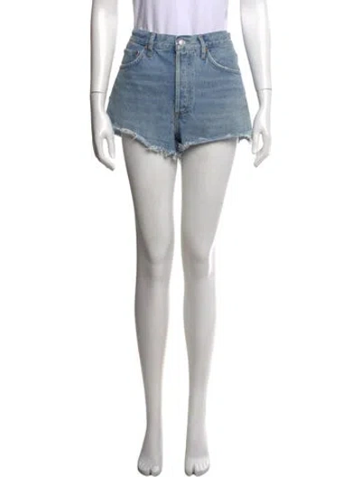 Pre-owned Agolde Mini Shorts In Blue