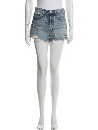 Pre-owned Agolde Mini Shorts In Blue