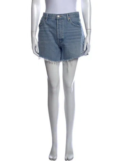 Pre-owned Agolde Mini Shorts In Blue
